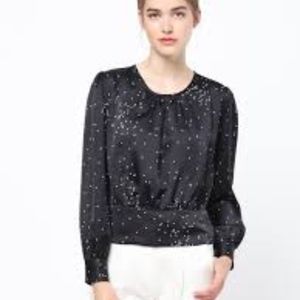 Mo:Vint Polka Dot Front Shirring Top NWT